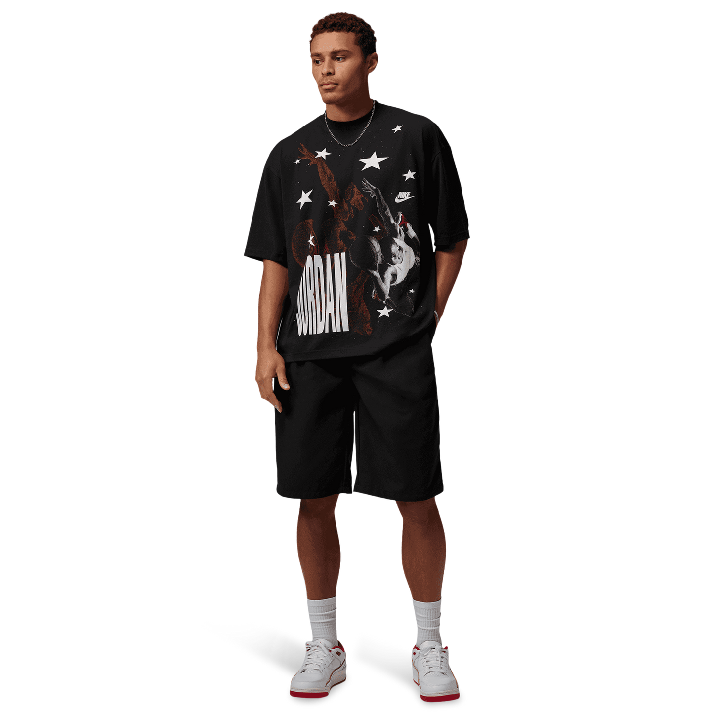 Jordan 96 Oversized AJ 4 T-Shirt - Men's - Black