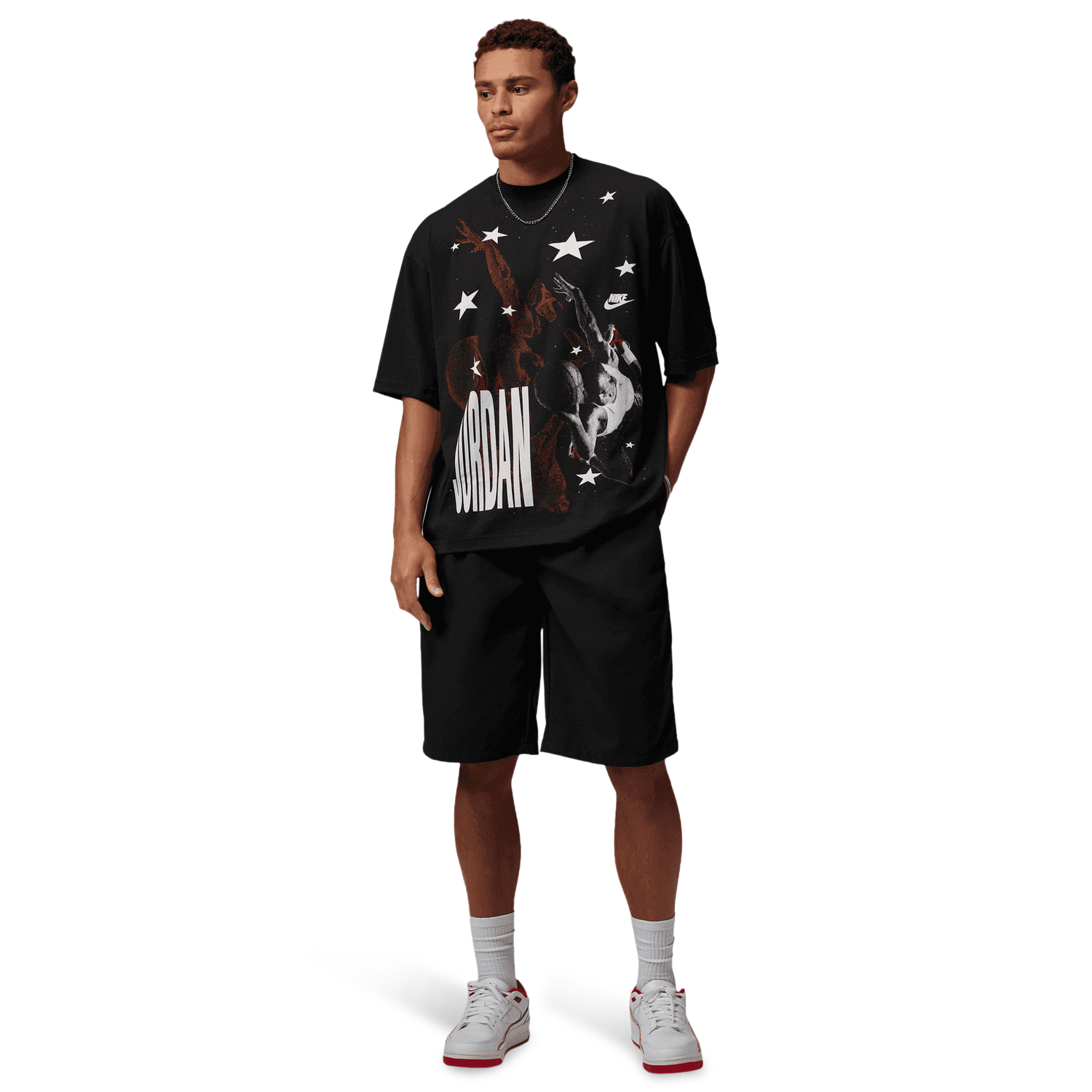 Jordan 96 Oversized AJ 4 T-Shirt - Men's - Black