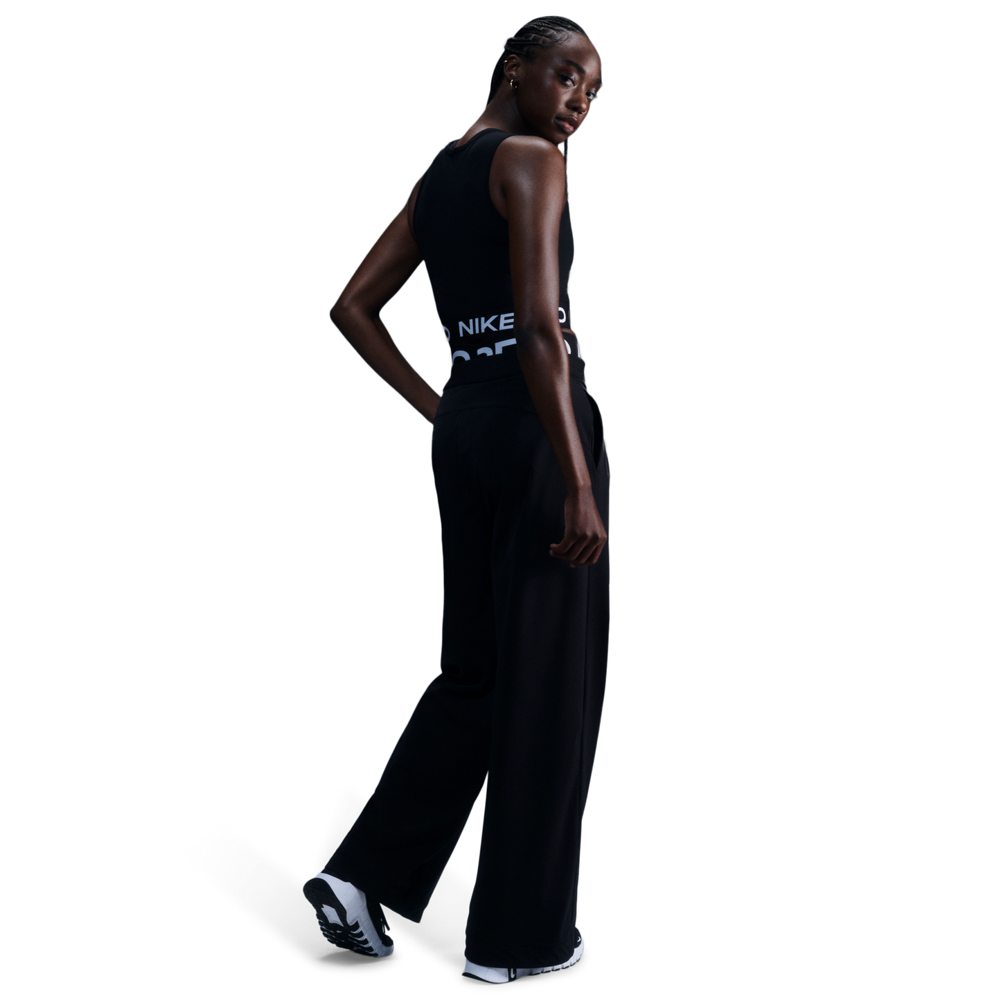Nike Pro Dri-FIT 365 Crop Tank - Women's - Black/White