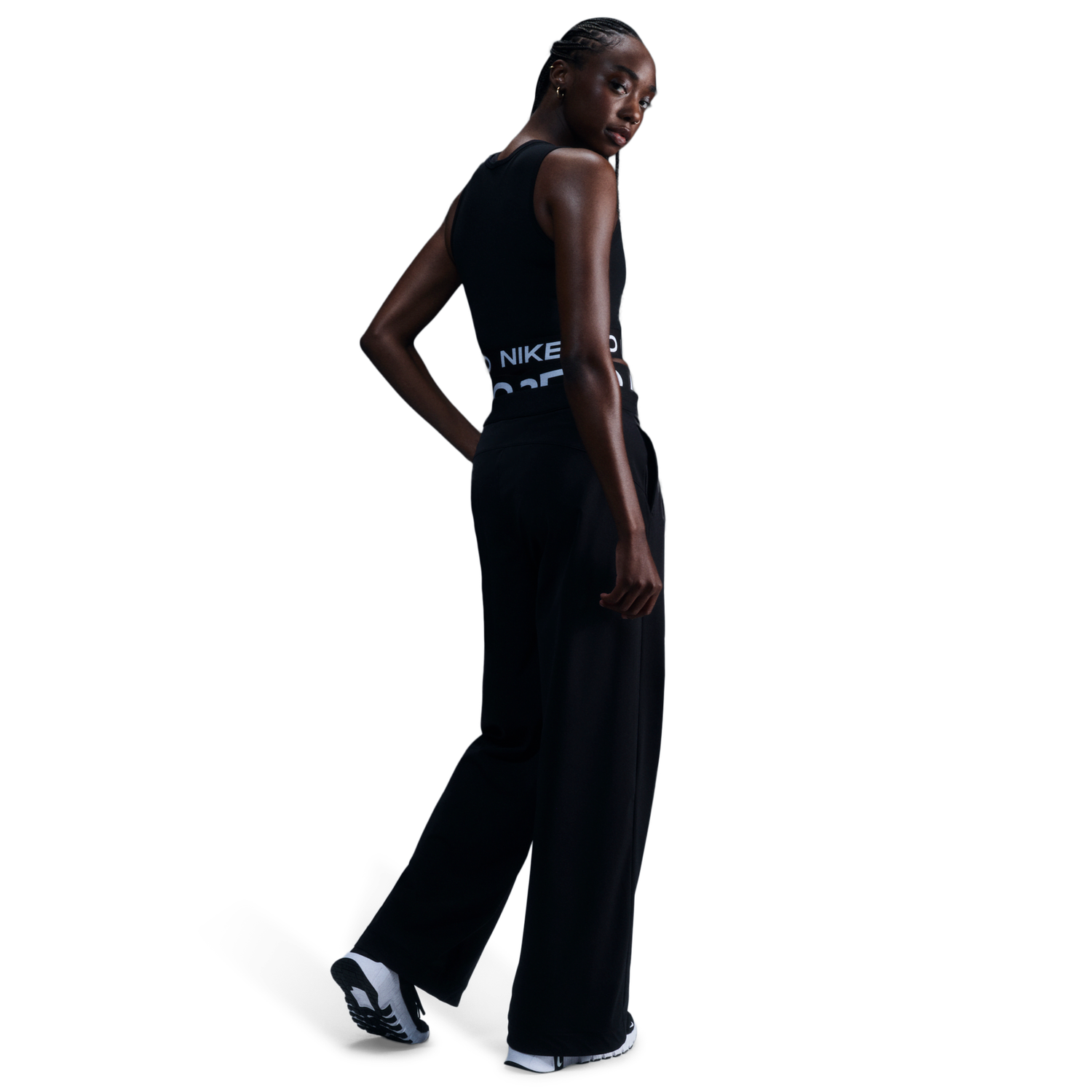 Nike Pro Dri-FIT 365 Crop Tank - Women's - Black/White
