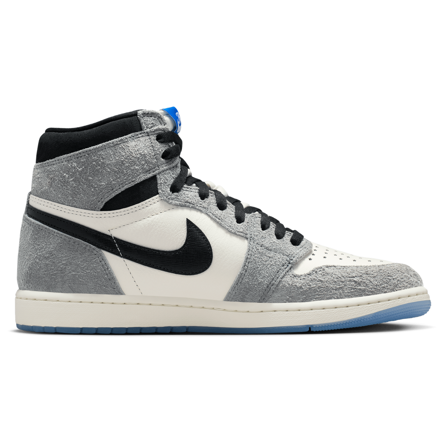 Jordan Retro 1 High OG - Men's - Cool Grey/Black/Game Royal