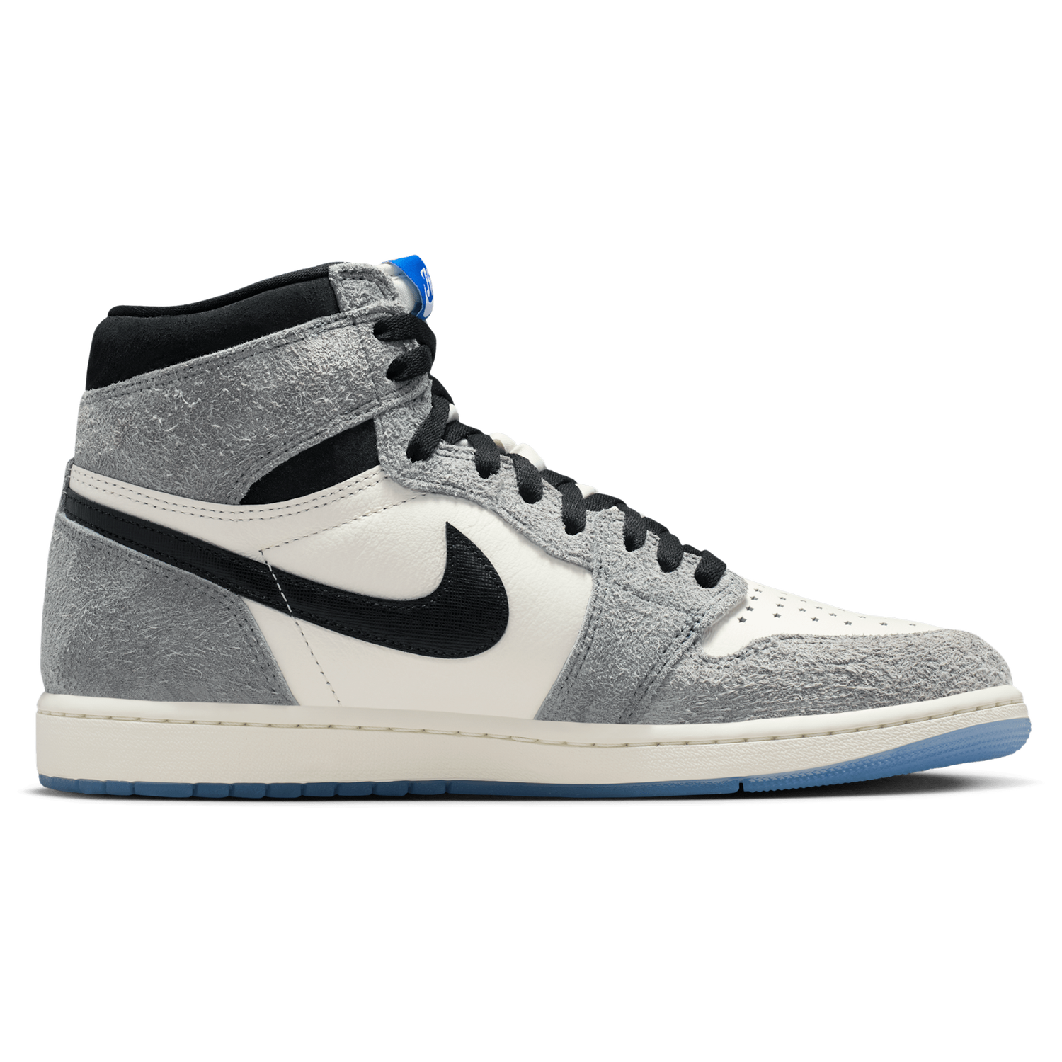Jordan Retro 1 High OG - Men's - Cool Grey/Black/Game Royal