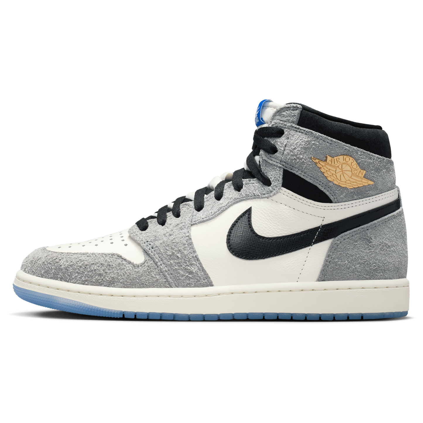 Jordan Retro 1 High OG - Men's - Cool Grey/Black/Game Royal