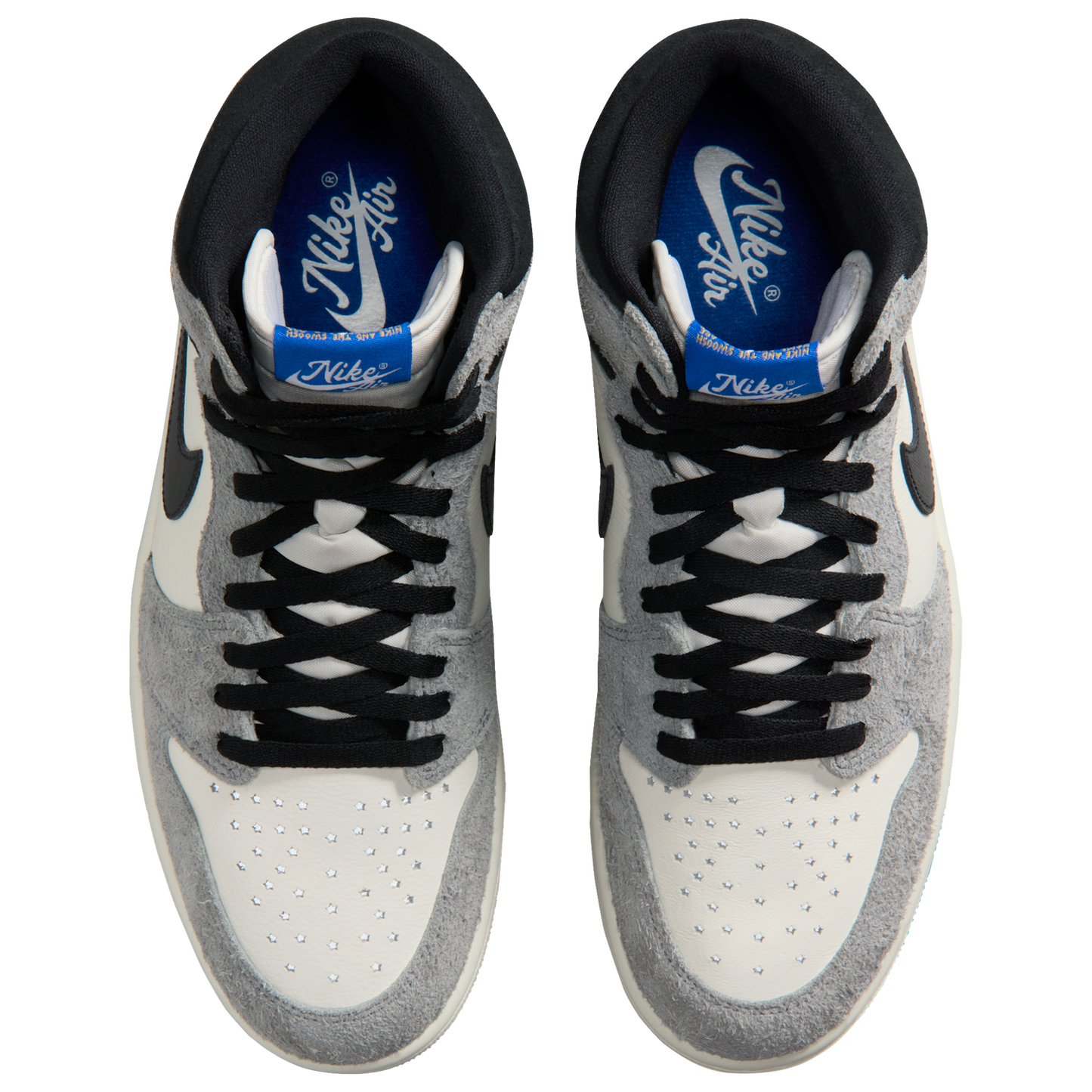 Jordan Retro 1 High OG - Men's - Cool Grey/Black/Game Royal