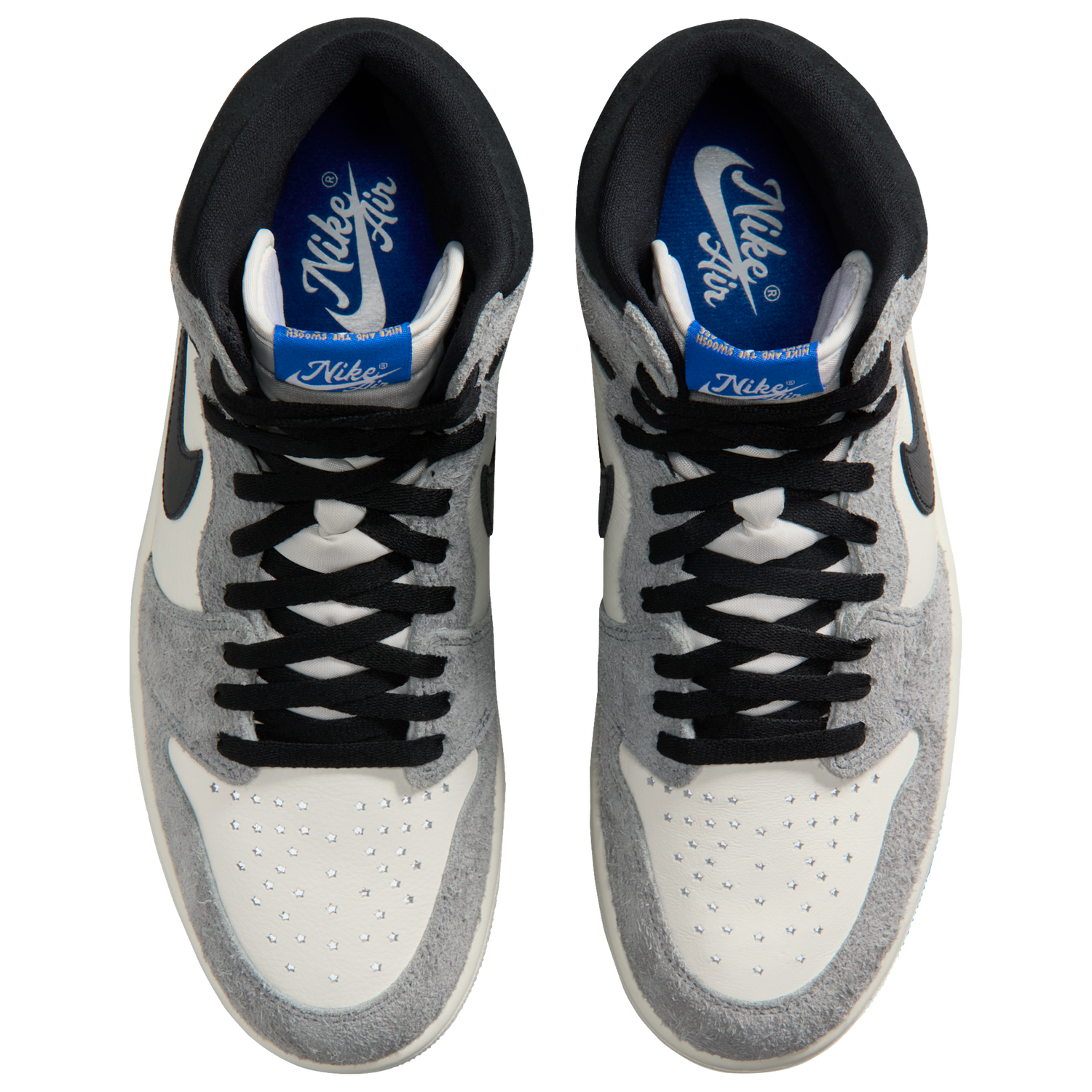 Jordan Retro 1 High OG - Men's - Cool Grey/Black/Game Royal