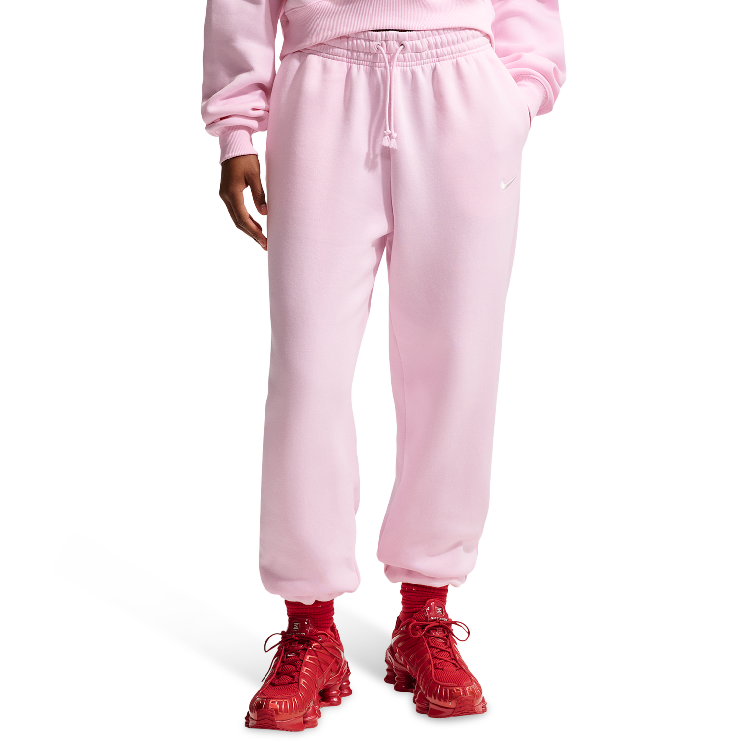Nike Phoenix HR OS Pants - Women's - Sail/Pink Foam