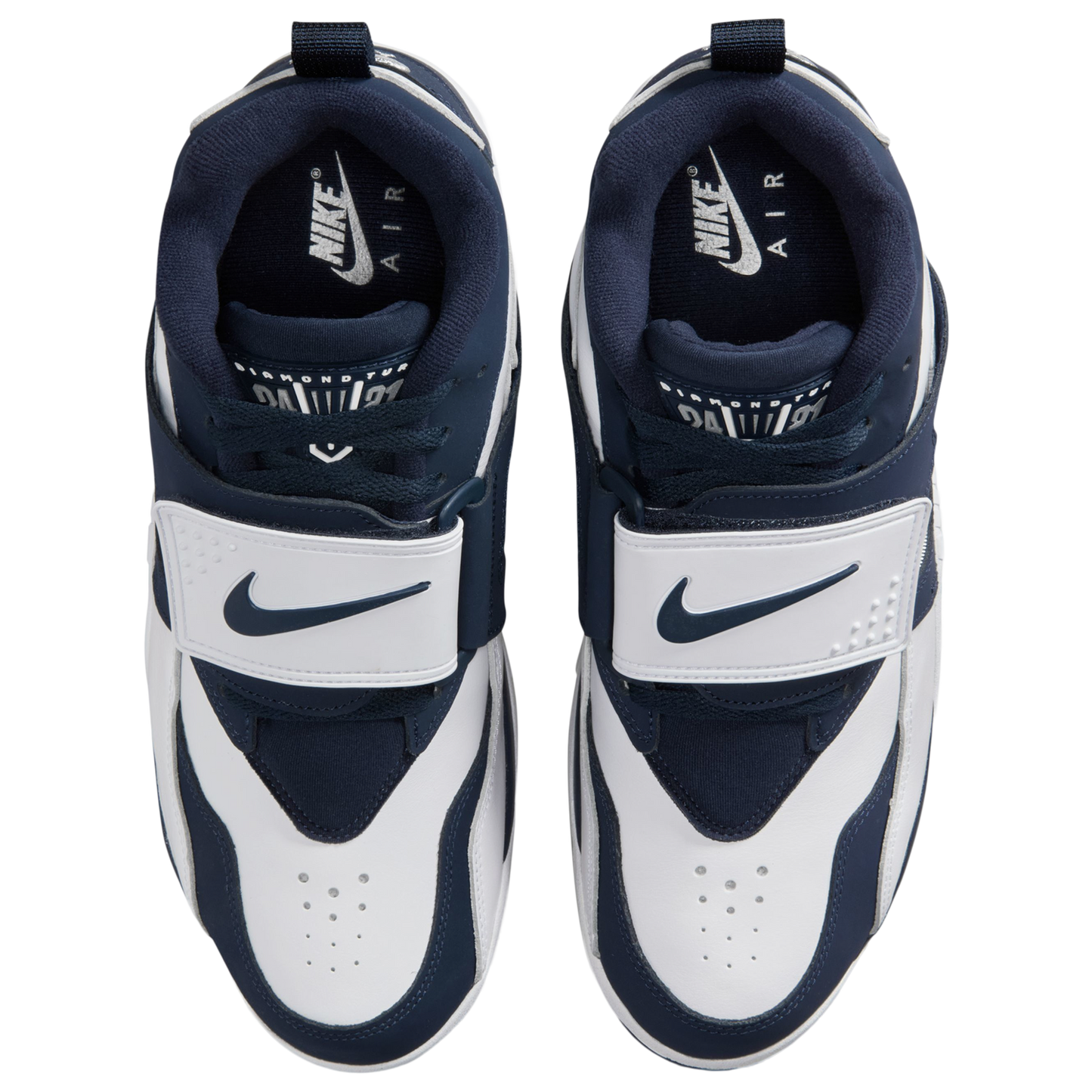 Nike Nike Air Diamond Turf - Men's - White/College Navy/Metallic Silver