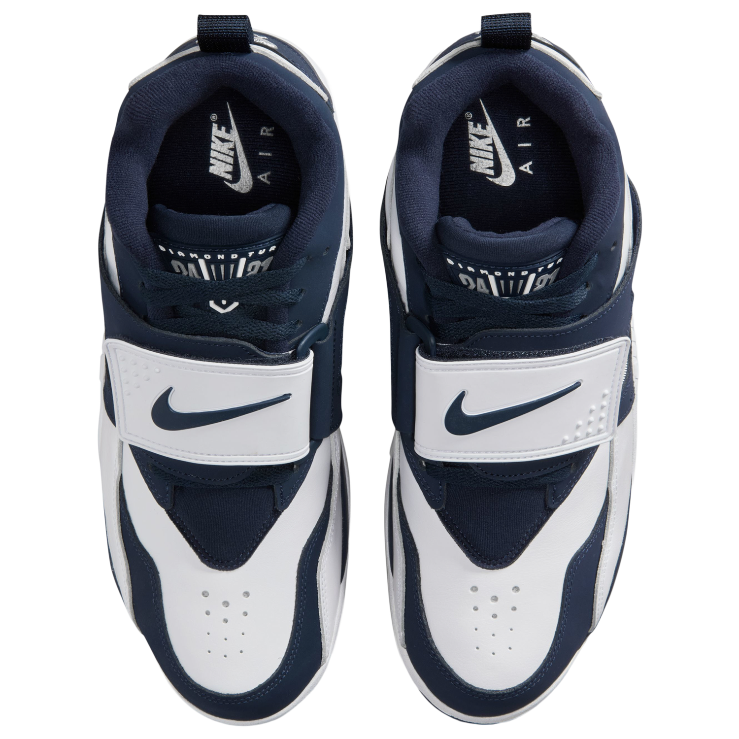 Nike Nike Air Diamond Turf - Men's - White/College Navy/Metallic Silver