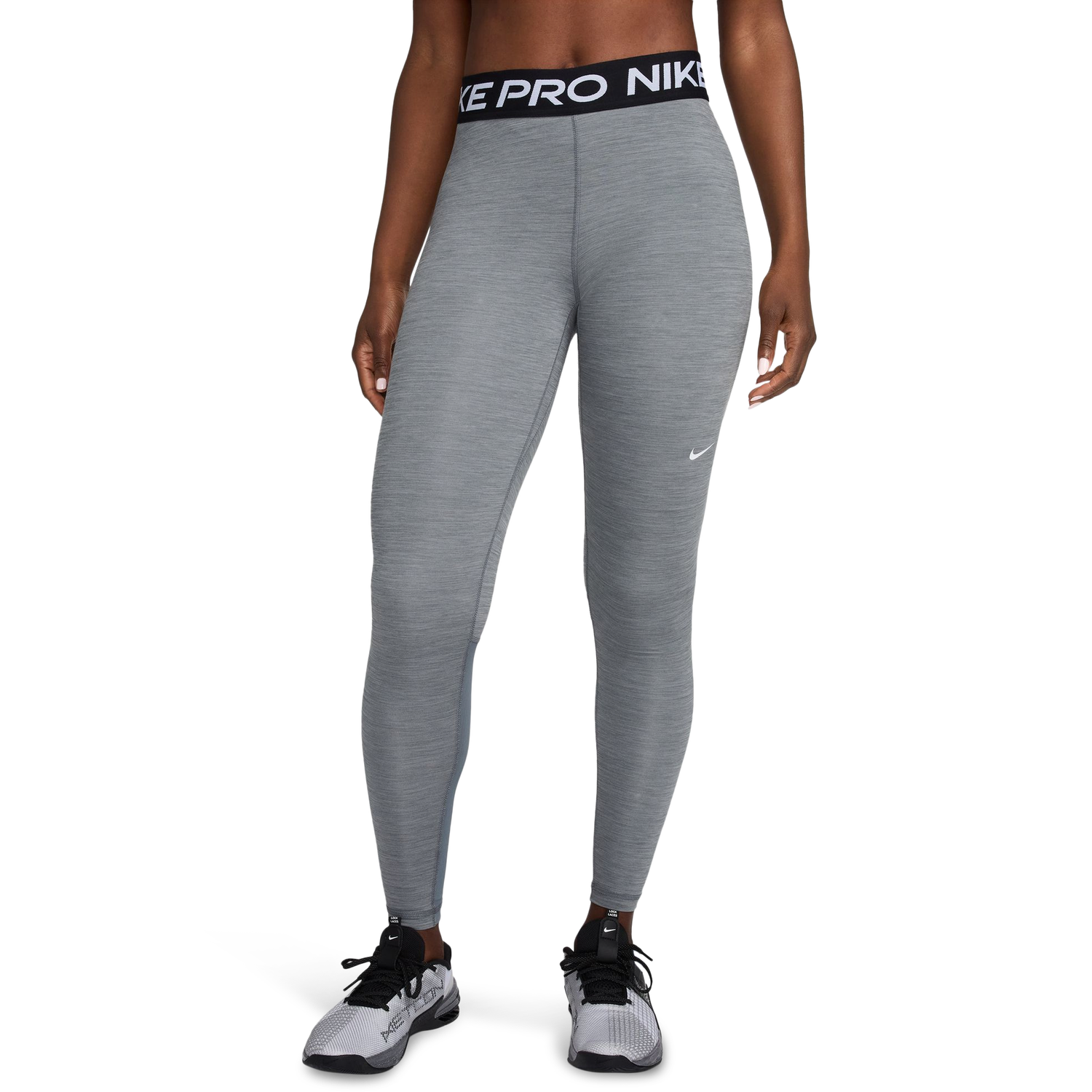 Nike Pro 365 Tights - Women's - Smoke Grey Heather/Black/White