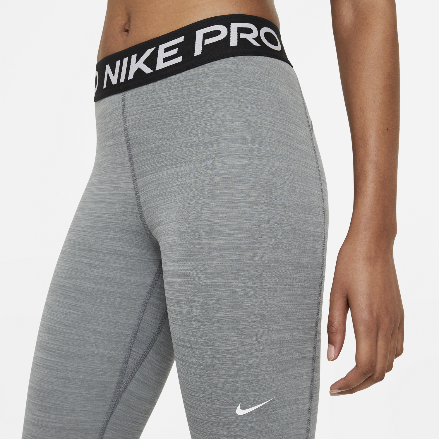 Nike Pro 365 Tights - Women's - Smoke Grey Heather/Black/White