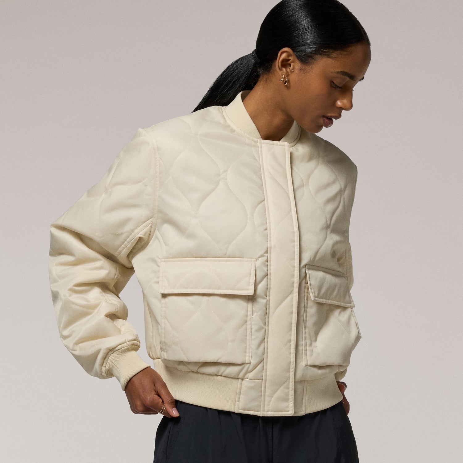 Cozi Naomi Bomber Jacket - Women's - Parchment