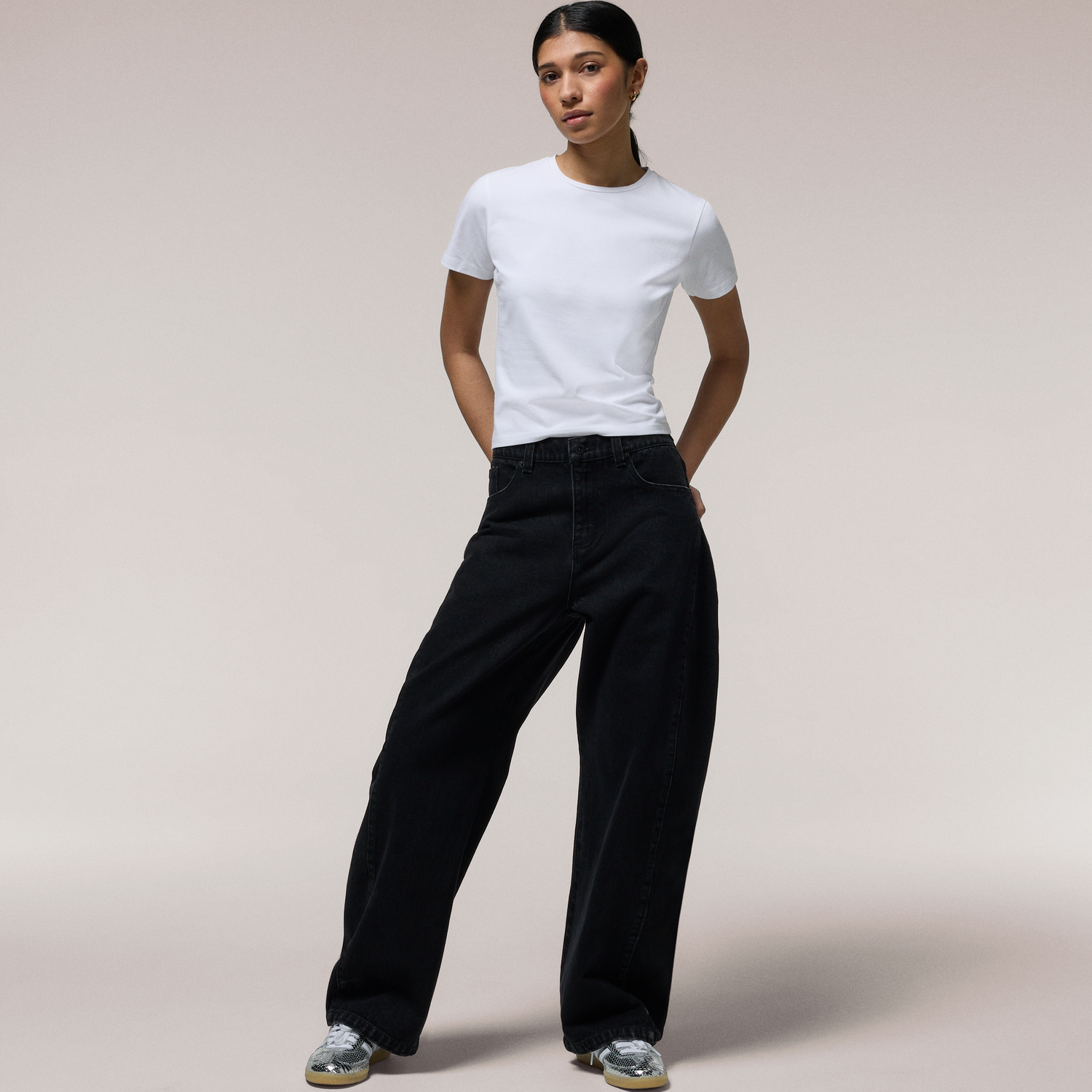 Cozi Denim Barrel Pants - Women's - Black