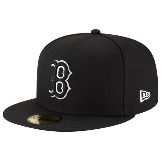 New Era Red Sox B-Dub 59FIFTY Fitted Hat - Men's - Black/White