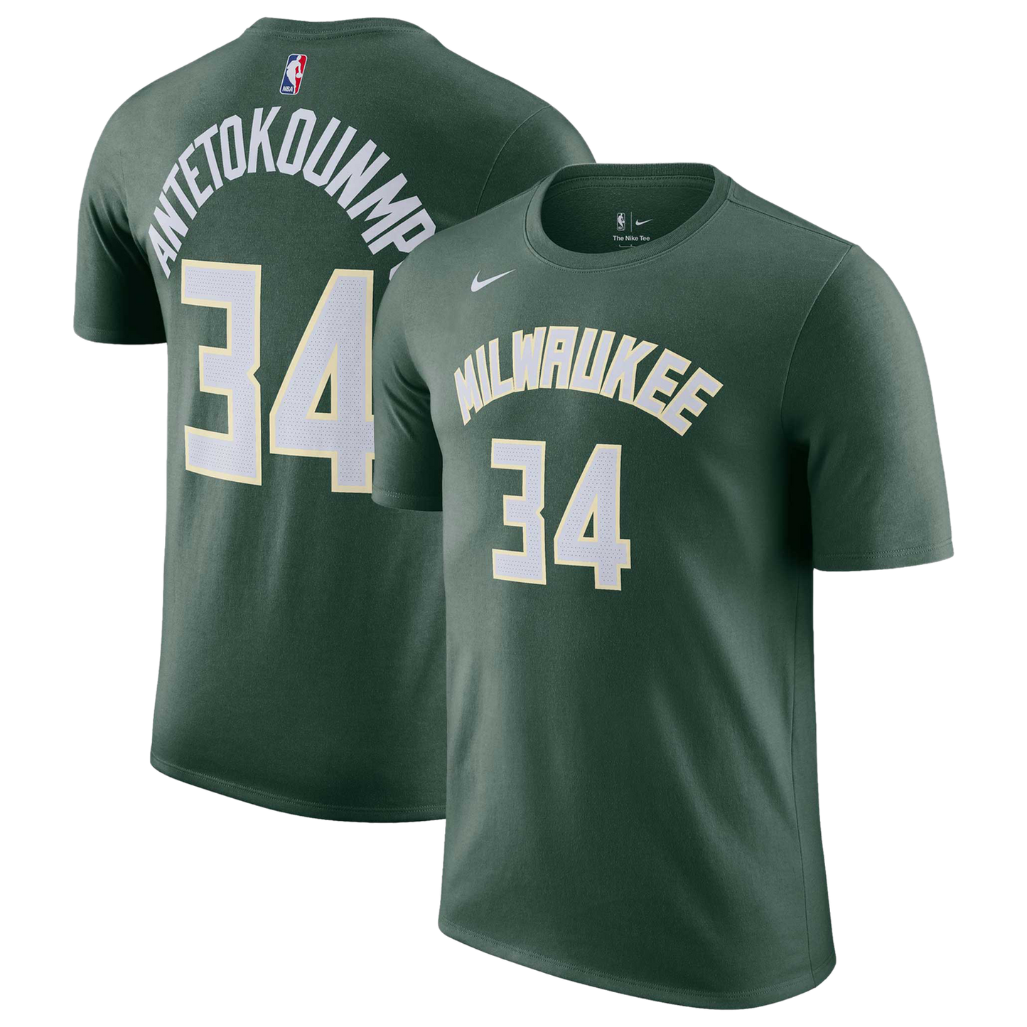 Nike Bucks Name & Number T-Shirt - Men's - Hunter Green