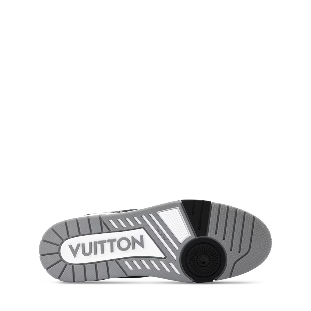 Louis Vuitton Denim & Calf Leather Black Trainer Sneakers