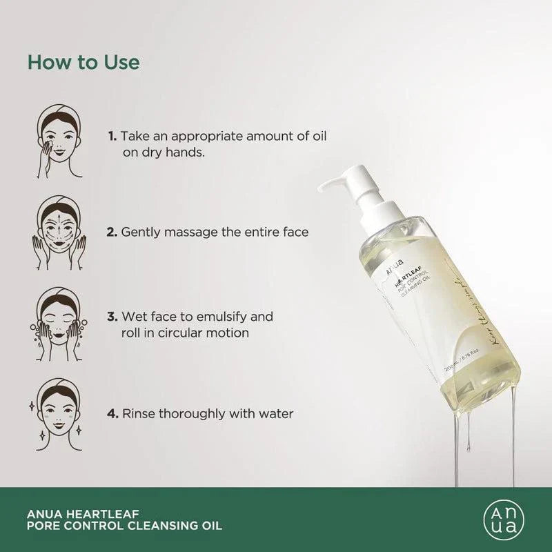 Anua Heartleaf Óleo de Limpeza para Controle de Poros 200ml - imagem 4
