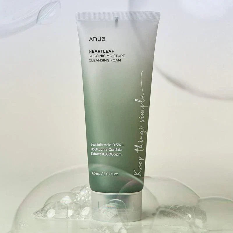 ANUA Heartleaf Succinic Moisture Espuma de Limpeza 150ml - imagem 2