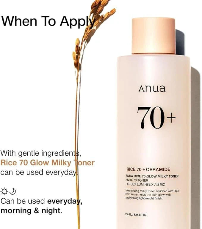 Tônico leitoso Anua Rice 70 Glow 250ml - imagem 5