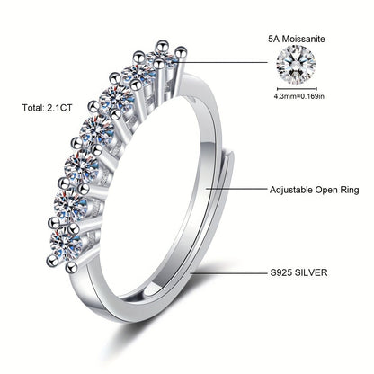 Sovereign™ 2.1CT Moissanite Eternity Ring  925 Silver.