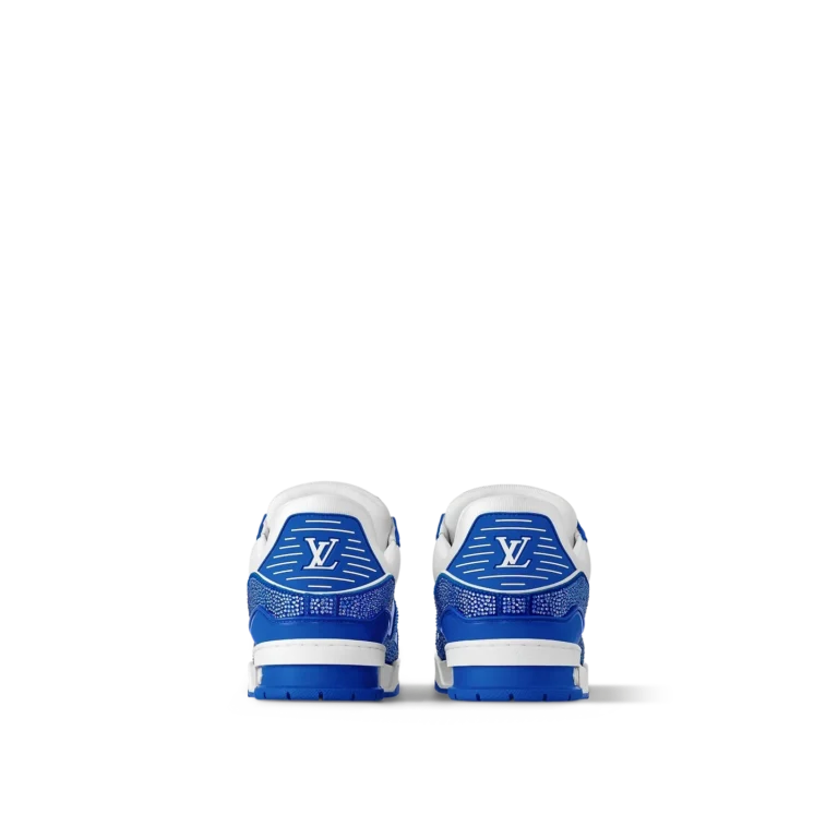 Louis Vuitton LV Trainer Sneaker Denim Monogram Blue Diamond