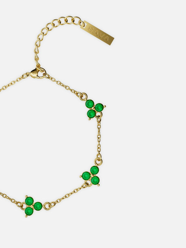 GREEN CLOVER BRACELET | 18K Gold
