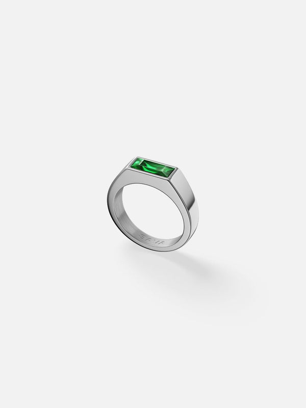 GREEN COMO RING | Silver
