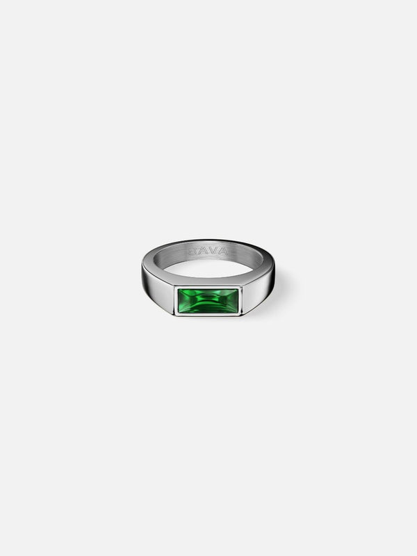 GREEN COMO RING | Silver
