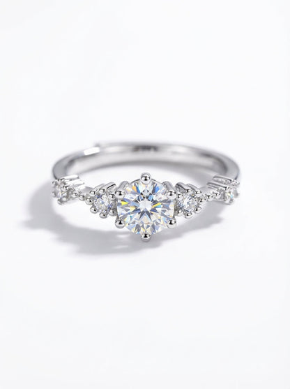 Stunning S925 Sterling Silver rings, set with certified moissanite stones.