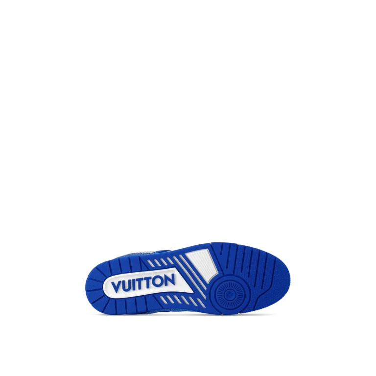 Louis Vuitton LV Trainer Sneaker Denim Monogram Blue Diamond