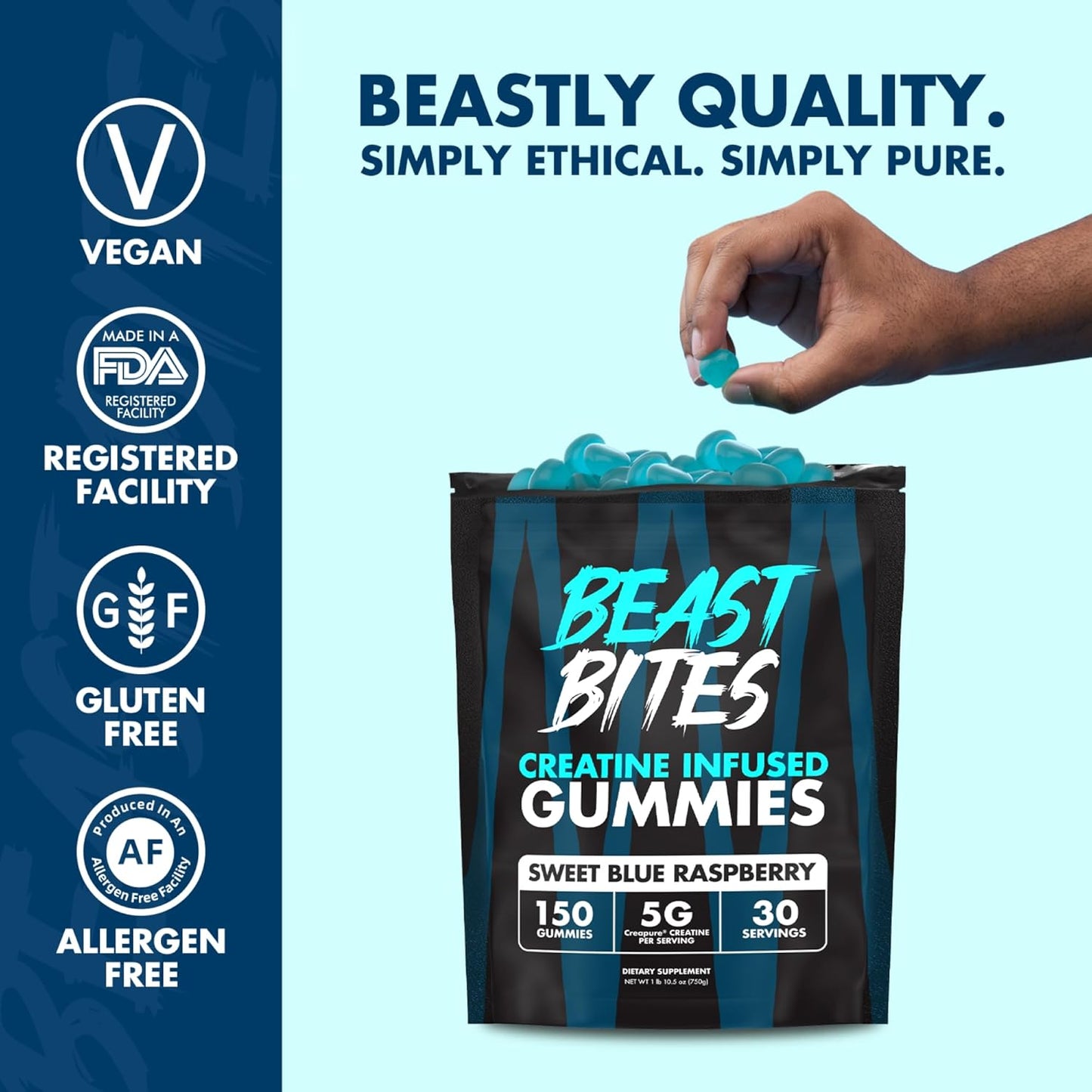 Beast Bites Power Gummies de creatina - imagem 4
