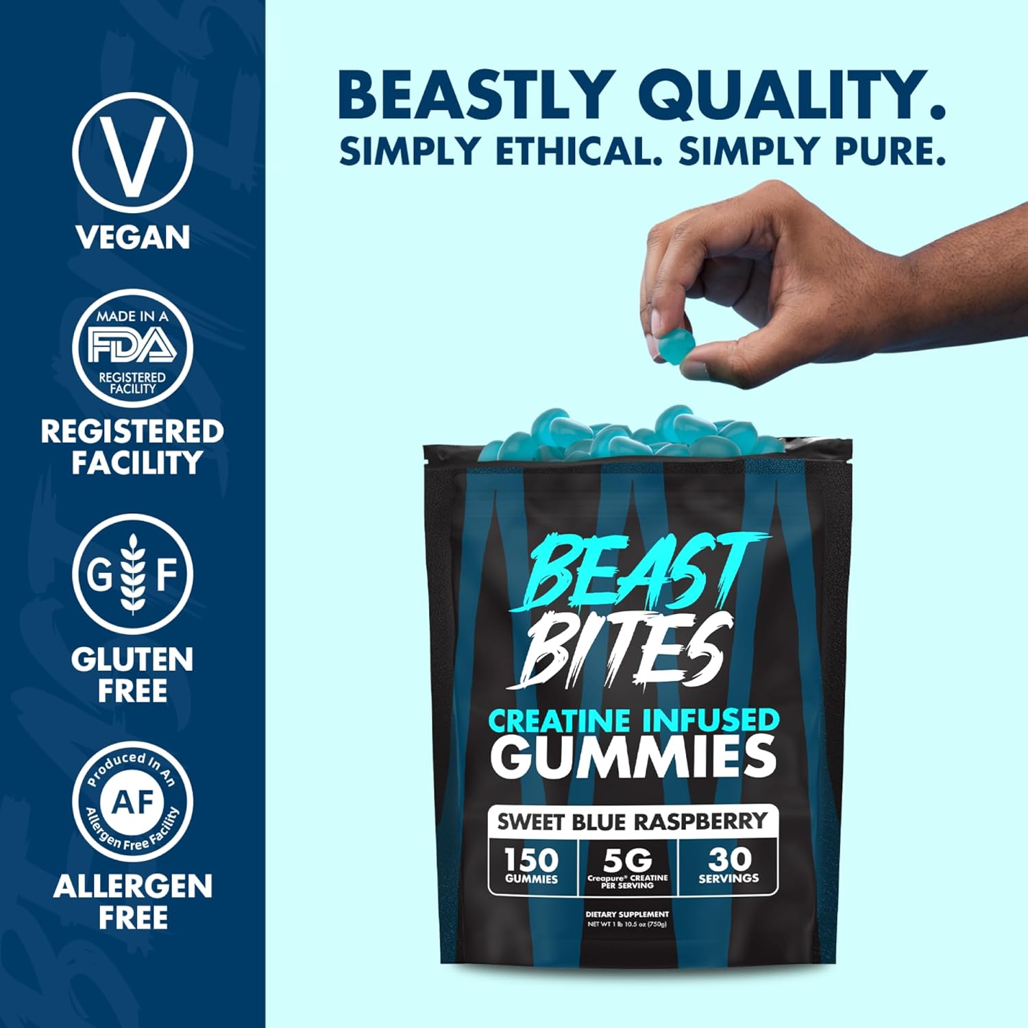 Beast Bites Power Gummies de creatina - imagem 4