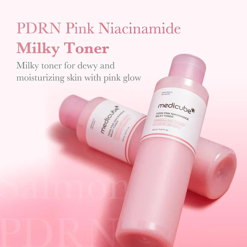 MEDICUBE - PDRN Pink Niacinamide Milky Toner - Dewy Radiance Hydration | 150ml - imagem 2