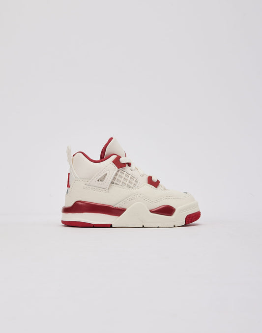 Jordan Air Jordan 4 Retro 'Pale Ivory and Tough Red' Toddler