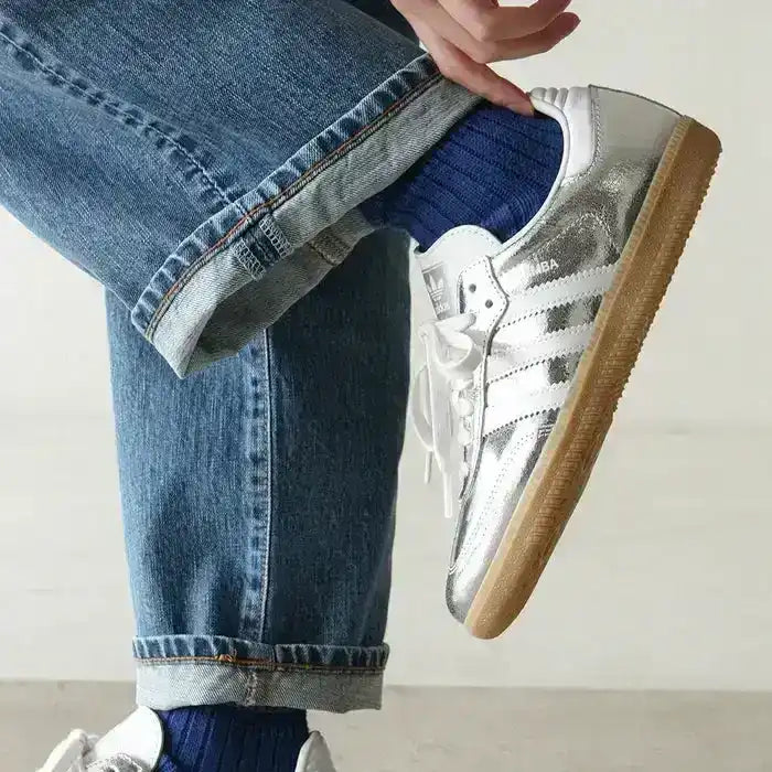 Samba OG Silver Metallic Cracked Leather - foto 2