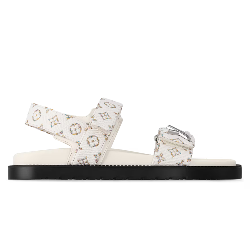 LV Sunset Flat Comfort Sandal White