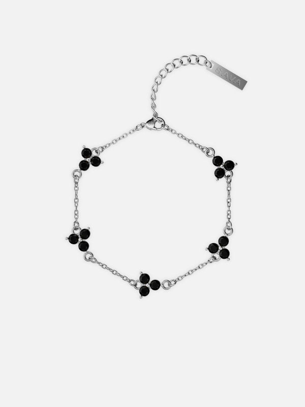 MIDNIGHT CLOVER BRACELET | Silver