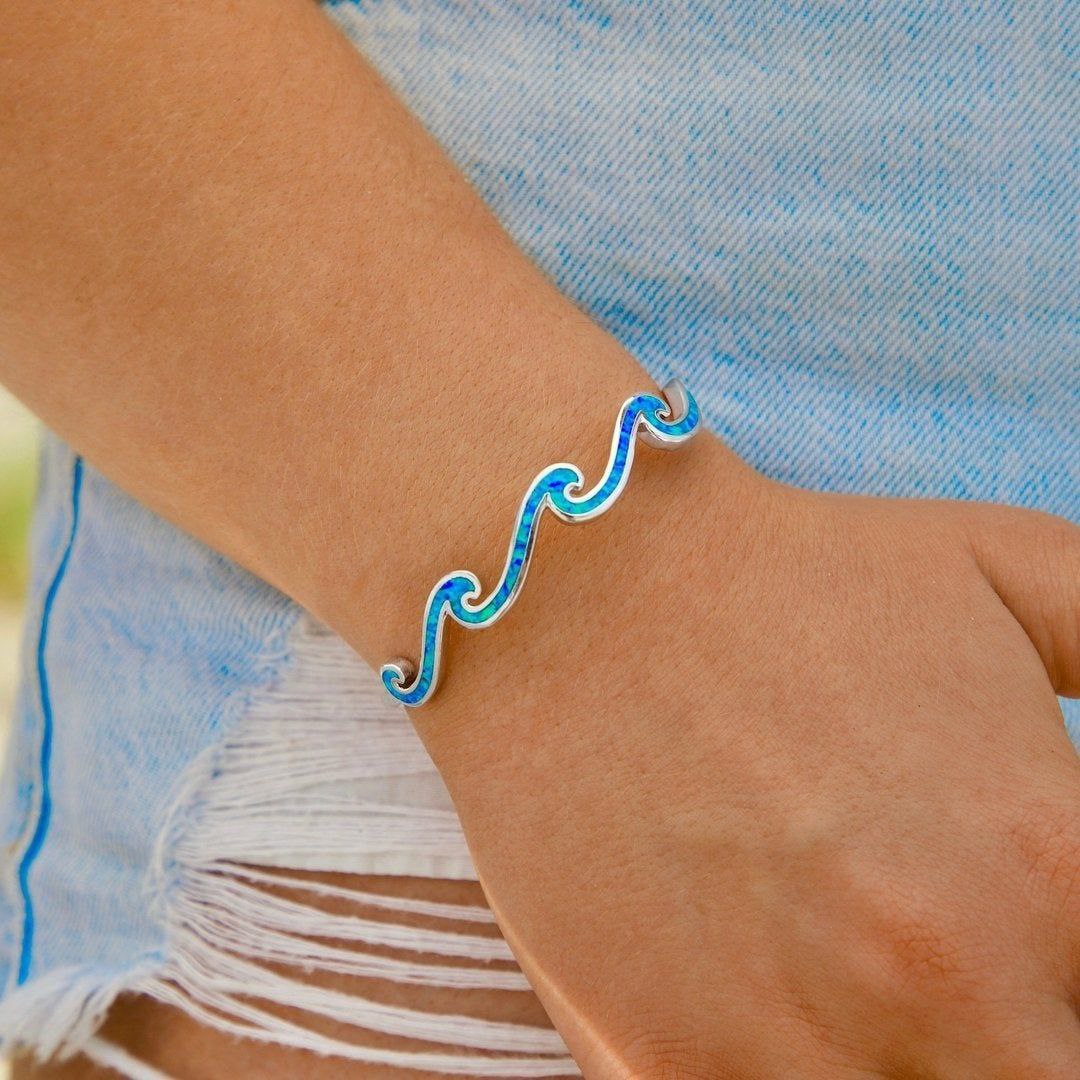 Wave Blue Opal Bangle - foto 4
