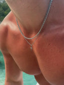 CROSS X ROPE 3MM SET | Silver