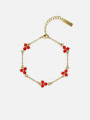 RED CLOVER BRACELET | 18K Gold