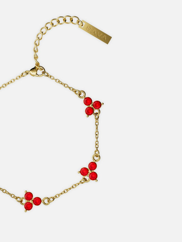RED CLOVER BRACELET | 18K Gold