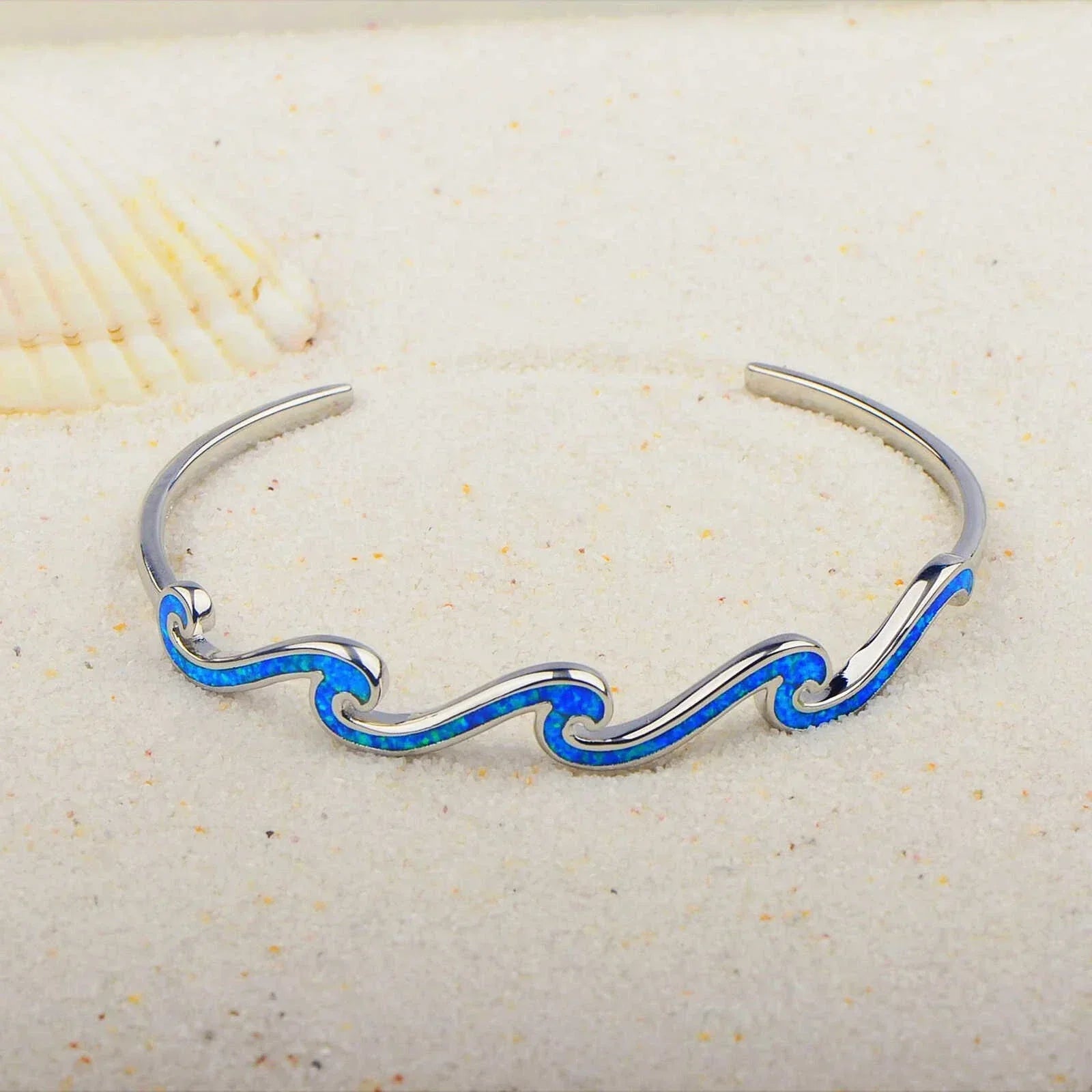 Wave Blue Opal Bangle - foto 5